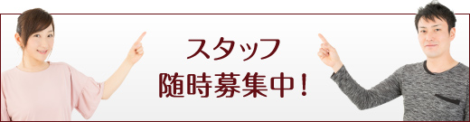 スタッフ随時募集中